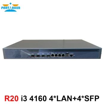 Защитна стена 1U 4 * intel 1000M 82574L Gigabit LAN 4 * SPF Intel Core i3 4130 3,4 Ghz Mikrotik РОС 2G RAM 32G SSD