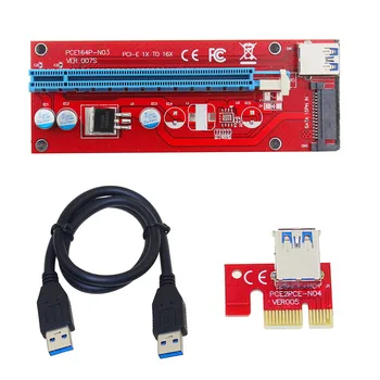 VER007S 0,6 М PCI-E от 1X до 16X Mini Pcie Странично Card Удължител PCI Express Адаптер С USB 3.0 Кабел за предаване на данни 15Pin SATA Захранване