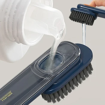 Многофункционална чистящая четка с меки косми, автоматична за източване на течности, четка за обувки, четки за дрехи с дълга дръжка, инструменти за пране на дрехи
