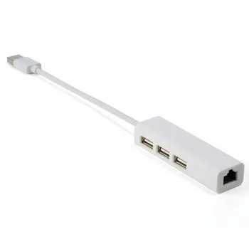 USB Gigabit Ethernet с 3 USB Порта C HUB 2,0 RJ-45 Мрежова Карта lan USB Ethernet Адаптер за iOS, PC RTL8152 HUB