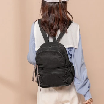 Найлонова раница в японски корейски стил, офис многофункционална раница за компютър, анти-кражба на чанта за съхранение за момичета, дамски ежедневни чанта през рамо