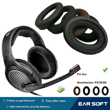 Сменяеми възглавница Earsoft за слушалки Sennheiser PC363D кожена възглавница кадифе амбушюры калъф за слушалки