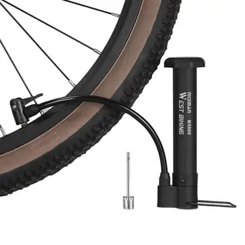 Велосипеден помпа Ръчна въздушна помпа с игли Компактно устройство за помпане на въздушни помпи и аксесоари за спортни топки велосипеди