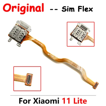 Оригинална новост за Mi 11 Lite, държач за SIM-карти, слот за тава, жак за четене, гъвкав кабел за Xiaomi Mi 11 Lite 5G