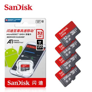SanDisk Ultra A1 128 GB Micro SD Карти 64 GB Карта Памет 128 GB Мини TF Карта Клас 10 и 32 gb Флаш Карта 128 gb за Мобилен телефон / Таблет / Фотоапарат