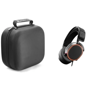 EVA Твърд калъф за носене, удобен за носене калъф за съхранение, чанта-калъф за Steelseries Arctis Pro, слот за слушалки, слушалки