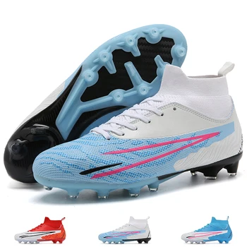 Футболни обувки Професионални футболни обувки за мъже Fg с високи щиколотками Оригинални мъжки футболни обувки, мъжки обувки за футбол на закрито