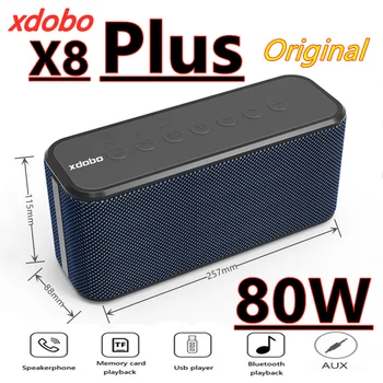 Xdobo X8 Plus Bluetooth Високоговорител 80 W Висока Мощност Открит Водоустойчив Субуфер Super Bass TWS Стерео Акустична Система за Съраунд звук Колона