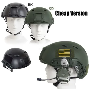 Лек тактически шлем за пейнтбола BJ FAST, черни шапки, предпазни средства, страйкбол, CS, военна игра, dr. каски Swat, dr. каски
